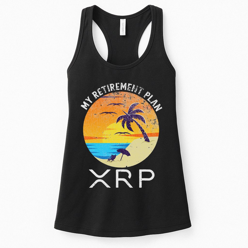 Xrp Ripple Cryptocurrency My Retirement Plan Beach Vacation Womens Tank Top