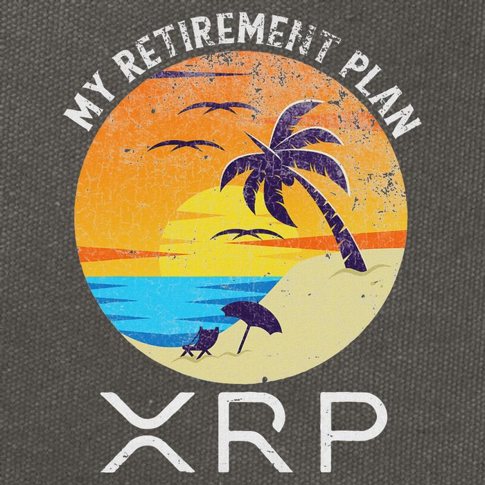 Xrp Ripple Cryptocurrency My Retirement Plan Beach Vacation Cotton Canvas Backpack
