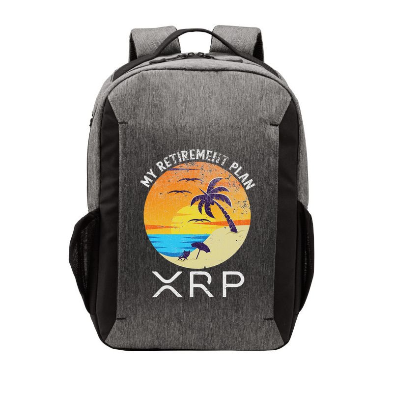 Xrp Ripple Cryptocurrency My Retirement Plan Beach Vacation Vector Backpack