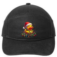 Xmas Rubber Duck Christmas Gift 7-Panel Snapback Hat
