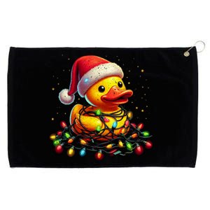 Xmas Rubber Duck Christmas Gift Grommeted Golf Towel