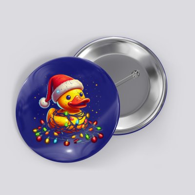 Xmas Rubber Duck Christmas Gift Button