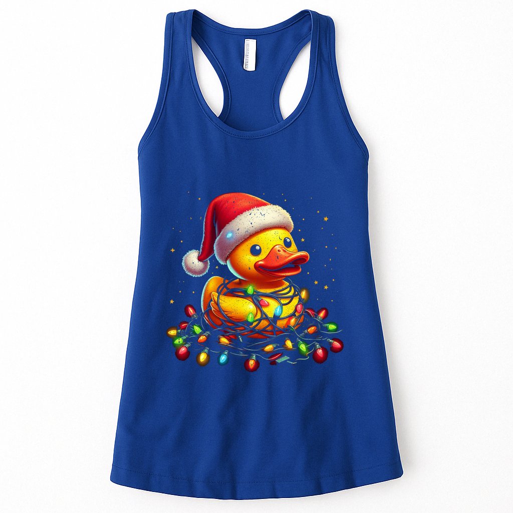 Xmas Rubber Duck Christmas Gift Womens Tank Top