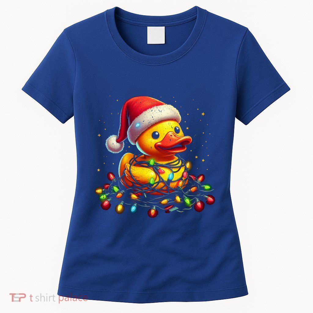 Xmas Rubber Duck Christmas Gift Womens T-Shirt