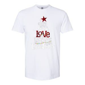 Xmas Red Leopard Buffalo Joy Hope Love Peace Christmas Light Gift Softstyle CVC T-Shirt