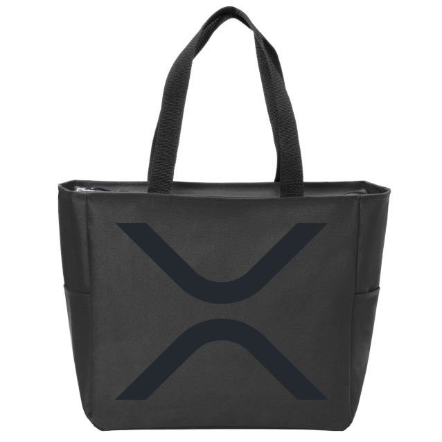 XRP Ripple Logo Zip Tote Bag