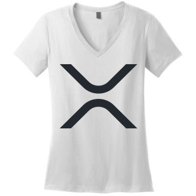 XRP Ripple Logo Women's V-Neck T-Shirt