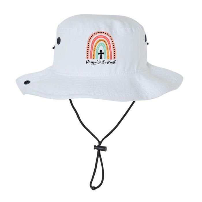 XozL Rainbow Pray Wait Trust Christian Faith Cross Legacy Cool Fit Booney Bucket Hat