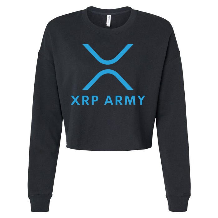 XRP Ripple XRP XRP Army XRP Cryptocurrency XRP Moon XRP Merch XRP Crypto Cropped Pullover Crew