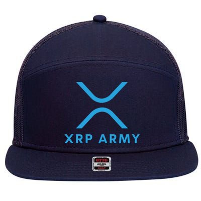 XRP Ripple XRP XRP Army XRP Cryptocurrency XRP Moon XRP Merch XRP Crypto 7 Panel Mesh Trucker Snapback Hat