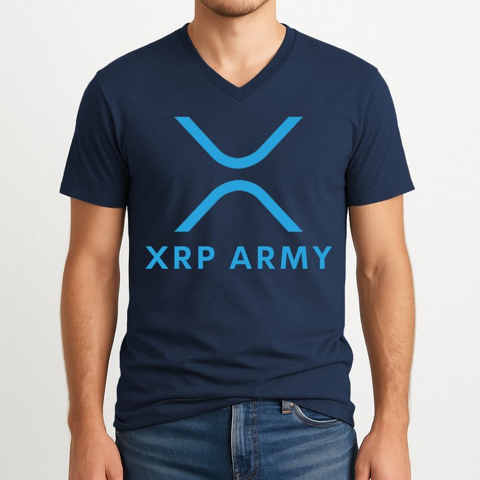 XRP Ripple XRP XRP Army XRP Cryptocurrency XRP Moon XRP Merch XRP Crypto V-Neck T-Shirt