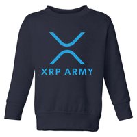 XRP Ripple XRP XRP Army XRP Cryptocurrency XRP Moon XRP Merch XRP Crypto Toddler Sweatshirt