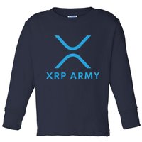 XRP Ripple XRP XRP Army XRP Cryptocurrency XRP Moon XRP Merch XRP Crypto Toddler Long Sleeve Shirt