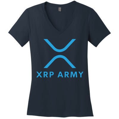 XRP Ripple XRP XRP Army XRP Cryptocurrency XRP Moon XRP Merch XRP Crypto Women's V-Neck T-Shirt