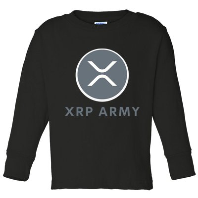 XRP Ripple XRP XRP Merch XRP Army XRP Cryptocurrency XRP Moon XRP Crypto Toddler Long Sleeve Shirt