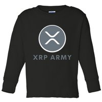 XRP Ripple XRP XRP Merch XRP Army XRP Cryptocurrency XRP Moon XRP Crypto Toddler Long Sleeve Shirt