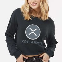 XRP Ripple XRP XRP Merch XRP Army XRP Cryptocurrency XRP Moon XRP Crypto Cropped Pullover Crew