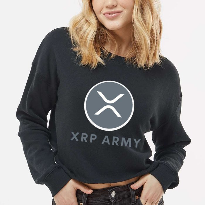 XRP Ripple XRP XRP Merch XRP Army XRP Cryptocurrency XRP Moon XRP Crypto Cropped Pullover Crew
