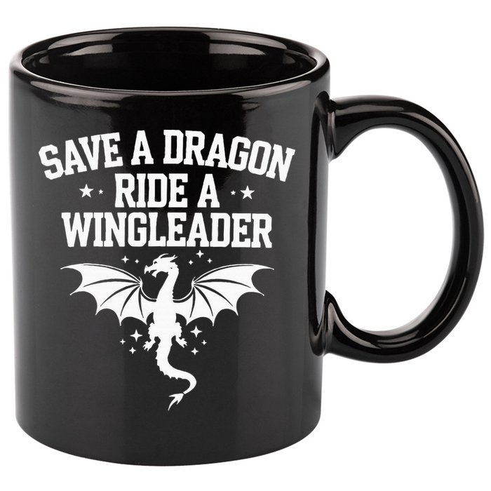 Xaddy Save A Dragon Ride A Wingleader 4th Wing Book Lover 11oz C Handle Ceramic Mug