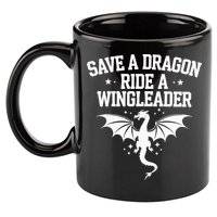 Xaddy Save A Dragon Ride A Wingleader 4th Wing Book Lover 11oz C Handle Ceramic Mug