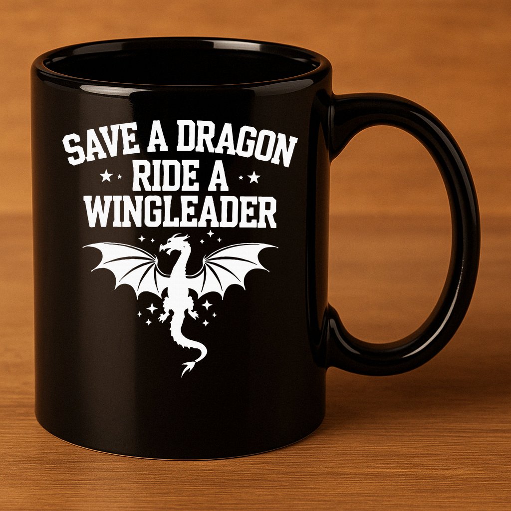Xaddy Save A Dragon Ride A Wingleader 4th Wing Book Lover 11oz C Handle Ceramic Mug