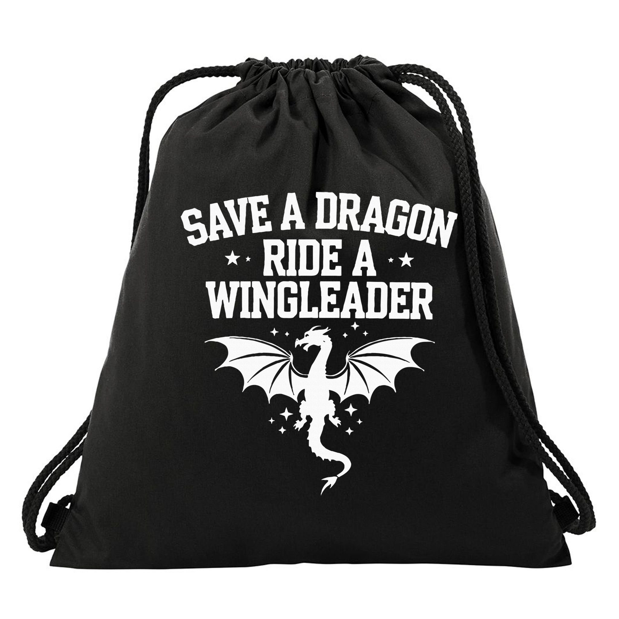 Xaddy Save A Dragon Ride A Wingleader 4th Wing Book Lover Drawstring Bag
