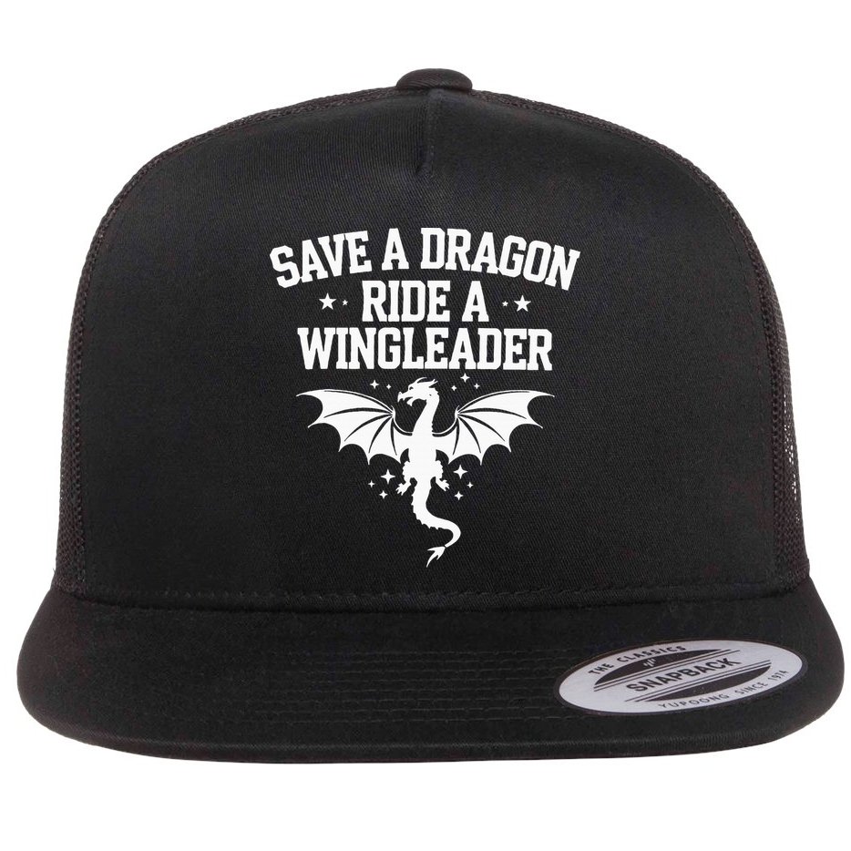 Xaddy Save A Dragon Ride A Wingleader 4th Wing Book Lover Flat Bill Trucker Hat