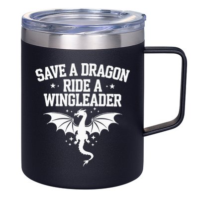 Xaddy Save A Dragon Ride A Wingleader 4th Wing Book Lover 12oz Stainless Steel Coffee Mug