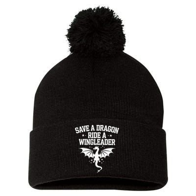 Xaddy Save A Dragon Ride A Wingleader 4th Wing Book Lover Pom Pom 12in Knit Beanie