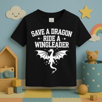 Xaddy Save A Dragon Ride A Wingleader 4th Wing Book Lover Toddler T-Shirt