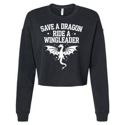 Xaddy Save A Dragon Ride A Wingleader 4th Wing Book Lover Cropped Pullover Crew