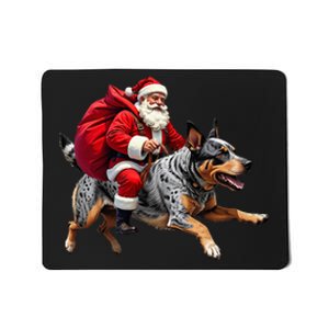 Xmas Santa Australian Cattle Dog Christmas Mousepad