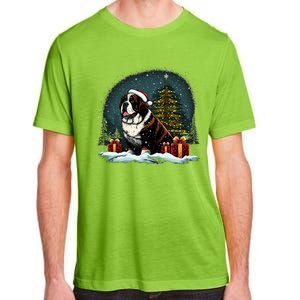 Xmas Saint Bernard Santa On Christmas Saint Bernard Adult ChromaSoft Performance T-Shirt