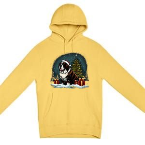 Xmas Saint Bernard Santa On Christmas Saint Bernard Premium Pullover Hoodie