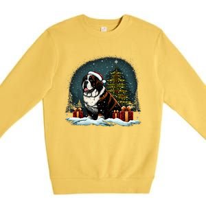 Xmas Saint Bernard Santa On Christmas Saint Bernard Premium Crewneck Sweatshirt