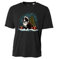 Xmas Saint Bernard Santa On Christmas Saint Bernard Cooling Performance Crew T-Shirt