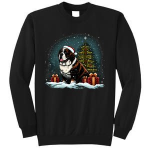 Xmas Saint Bernard Santa On Christmas Saint Bernard Sweatshirt