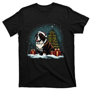 Xmas Saint Bernard Santa On Christmas Saint Bernard T-Shirt