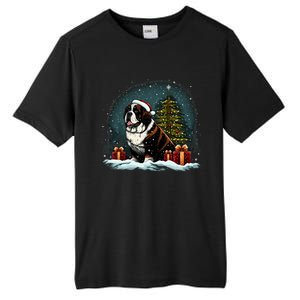 Xmas Saint Bernard Santa On Christmas Saint Bernard Tall Fusion ChromaSoft Performance T-Shirt