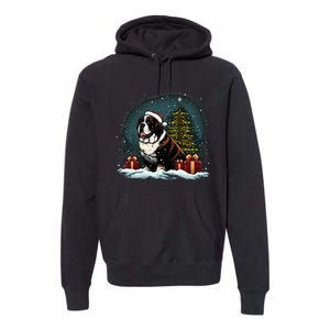 Xmas Saint Bernard Santa On Christmas Saint Bernard Premium Hoodie