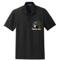 Xmas Saint Bernard Santa On Christmas Saint Bernard Dry Zone Grid Polo