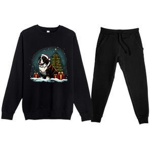 Xmas Saint Bernard Santa On Christmas Saint Bernard Premium Crewneck Sweatsuit Set