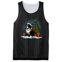 Xmas Saint Bernard Santa On Christmas Saint Bernard Mesh Reversible Basketball Jersey Tank