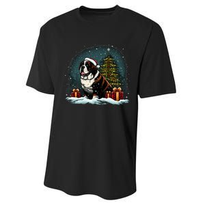 Xmas Saint Bernard Santa On Christmas Saint Bernard Performance Sprint T-Shirt