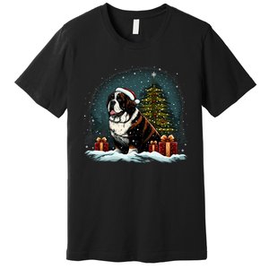 Xmas Saint Bernard Santa On Christmas Saint Bernard Premium T-Shirt