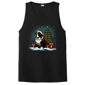 Xmas Saint Bernard Santa On Christmas Saint Bernard PosiCharge Competitor Tank