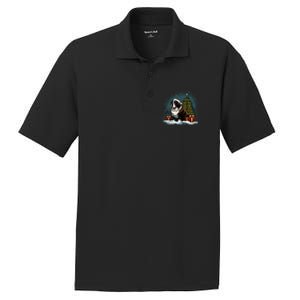 Xmas Saint Bernard Santa On Christmas Saint Bernard PosiCharge RacerMesh Polo