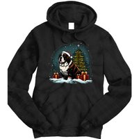 Xmas Saint Bernard Santa On Christmas Saint Bernard Tie Dye Hoodie