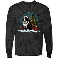 Xmas Saint Bernard Santa On Christmas Saint Bernard Tie-Dye Long Sleeve Shirt