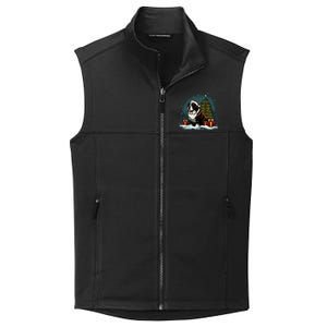 Xmas Saint Bernard Santa On Christmas Saint Bernard Collective Smooth Fleece Vest